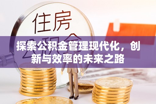 温县探索公积金管理现代化，创新与效率的未来之路