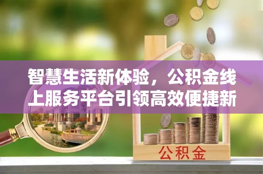 温县智慧生活新体验，公积金线上服务平台引领高效便捷新潮流