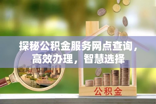 温县探秘公积金服务网点查询，高效办理，智慧选择