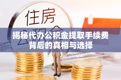 温县揭秘代办公积金提取手续费背后的真相与选择
