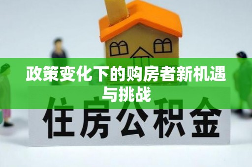 温县政策变化下的购房者新机遇与挑战