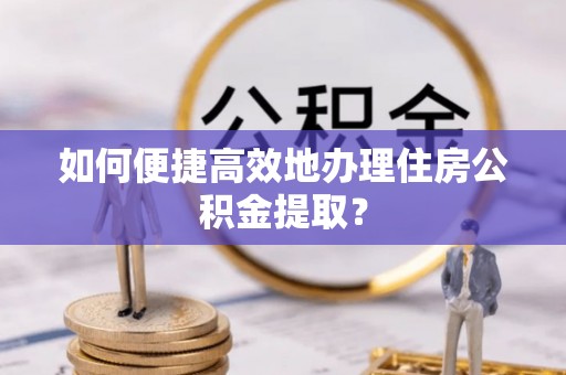 温县如何便捷高效地办理住房公积金提取？